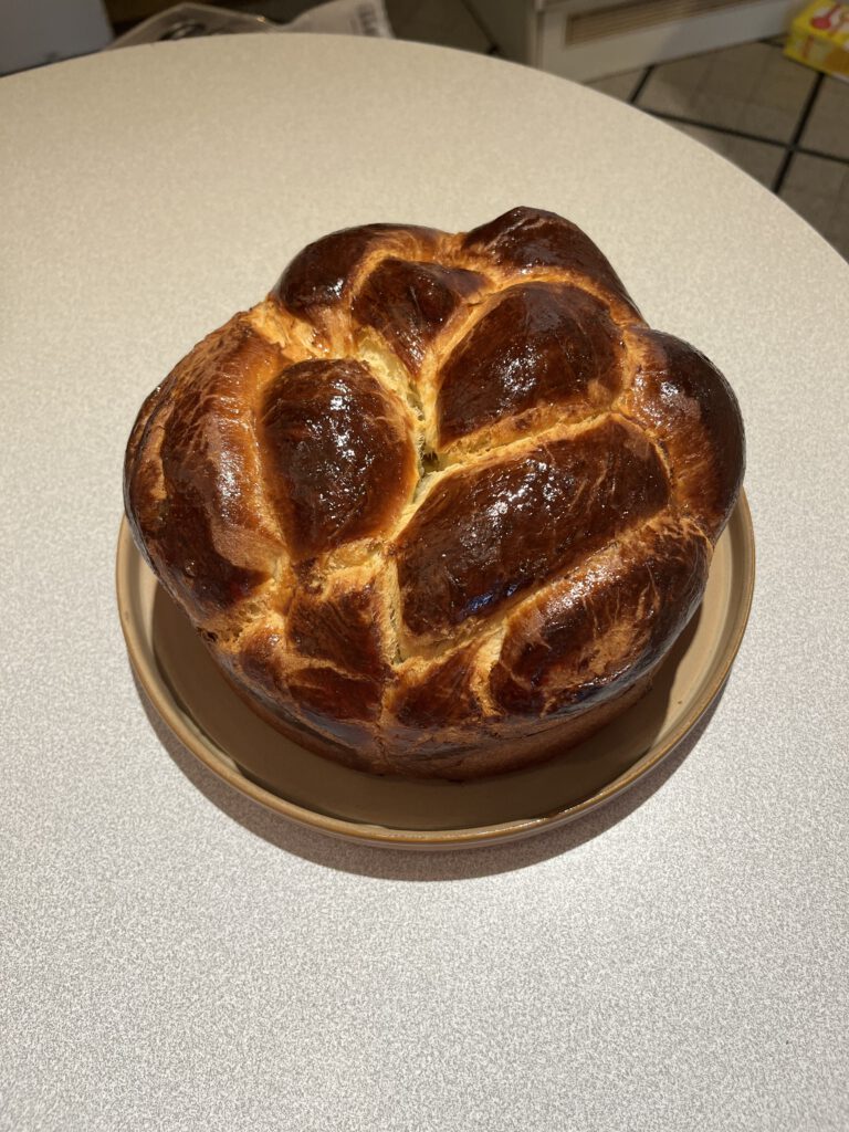 Brioche filante sortie du four