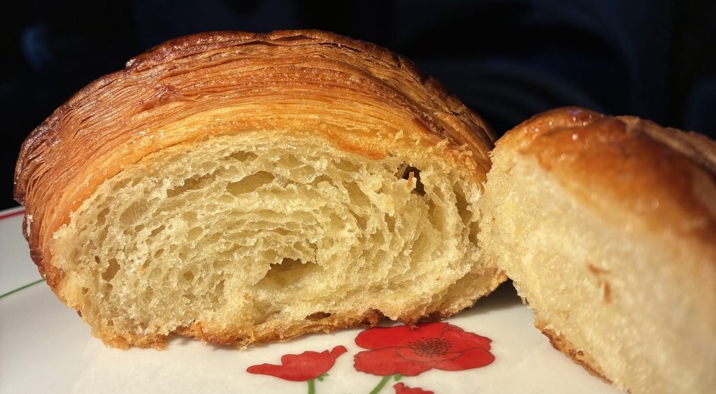 coupe d'un croissant 2 tours simple 1 tour double